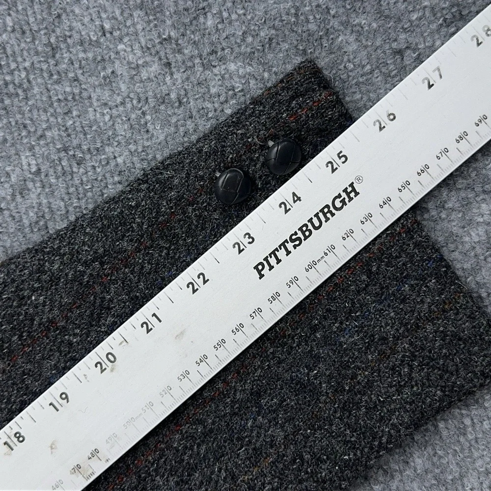 VTG Harris Tweed Donegal Flecked Blazer 42T Gray Scottish Wool Wm.‎ H Leishman